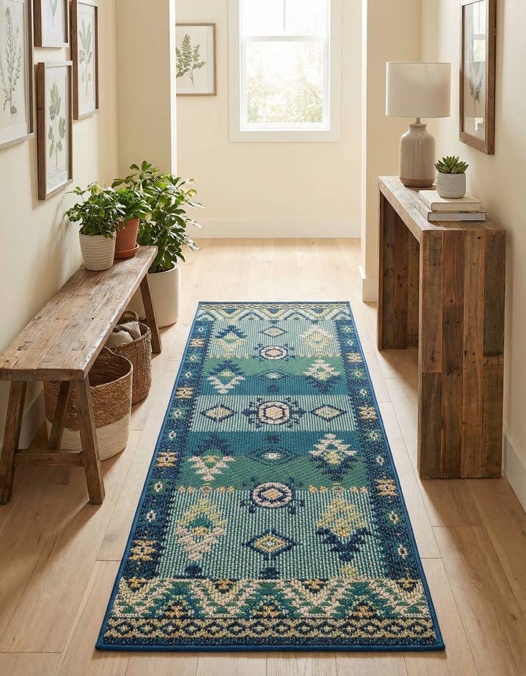 Detail image of 2' x 5' Easy-Clean Baja Indoor / Outdoor Runner Rug