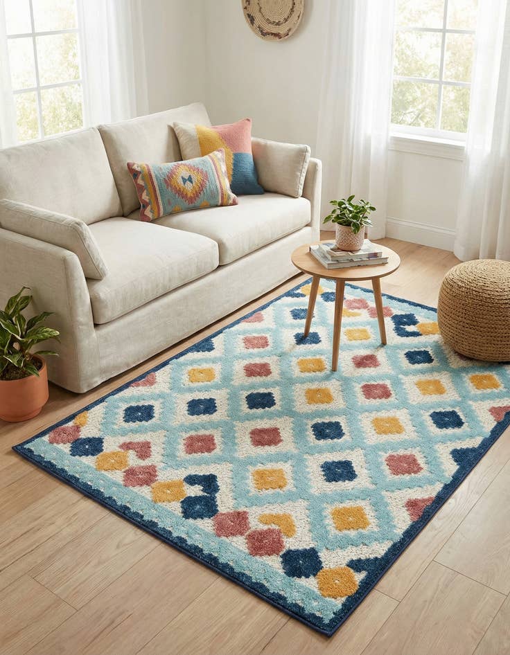 Detail image of  4' x 6'  Washable Belize Indoor / Outdoor Rug