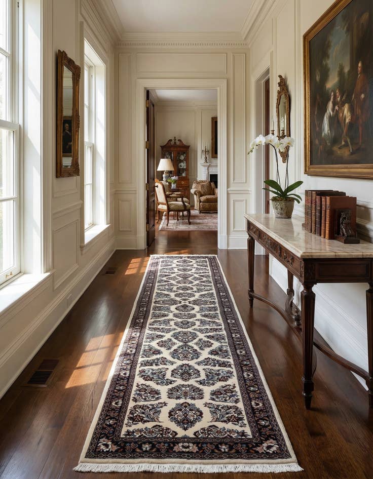 Detail image of  2' 6 x 13' 7 Ghom Runner Rug