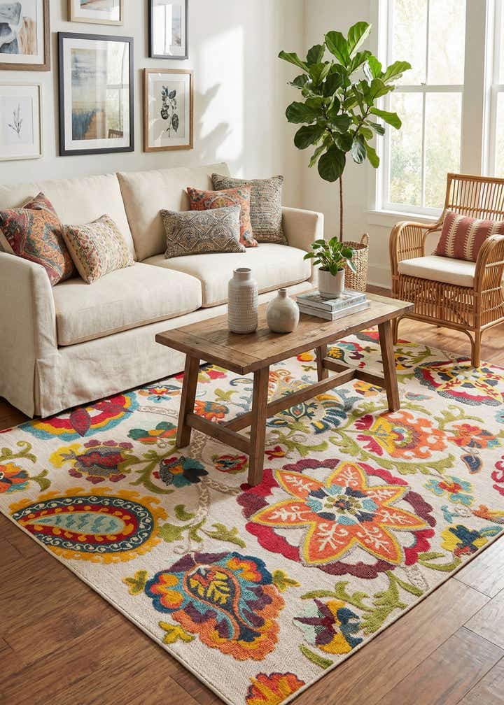 7' 10 x 10' Easy-Clean Casablanca Indoor / Outdoor Rug