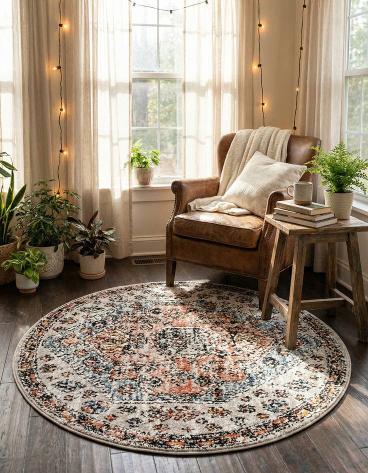 Detail image of 3' 3 x 3' 3 Aramis Round Rug