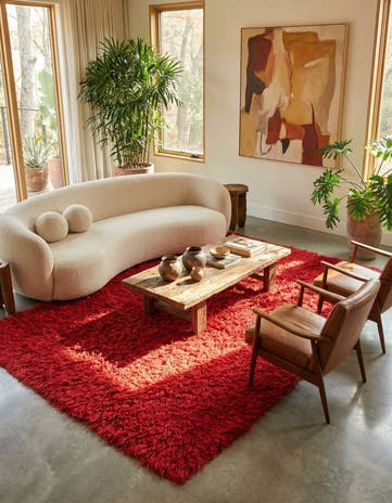 5' 2 x 7' 7 Hand Knotted Moroccan Wool Rug