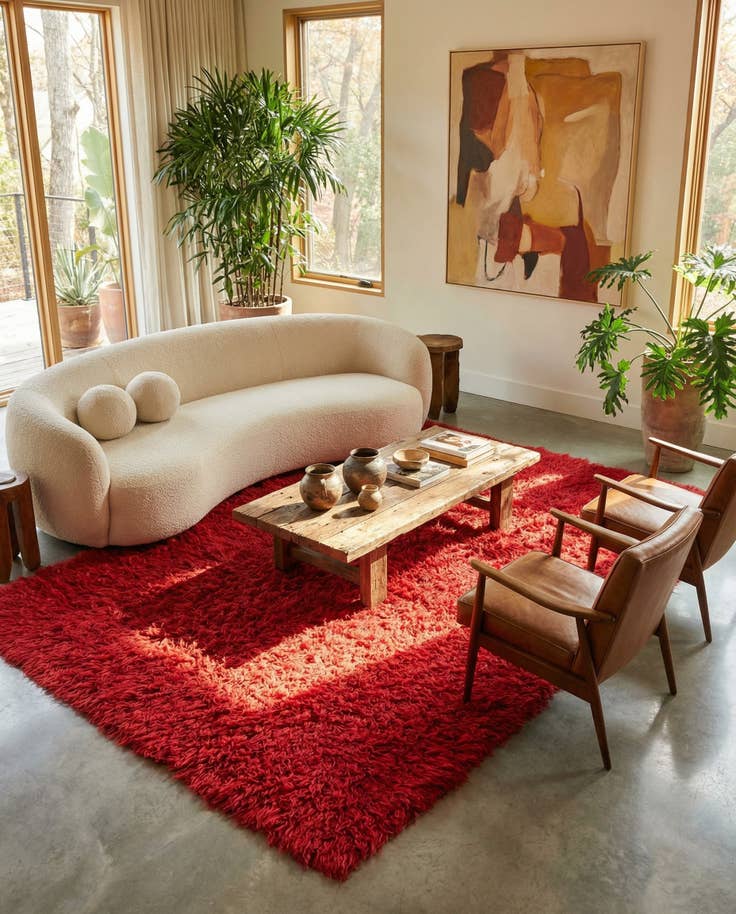 Detail image of 5' 2 x 7' 7 Hand Knotted Moroccan Wool Rug