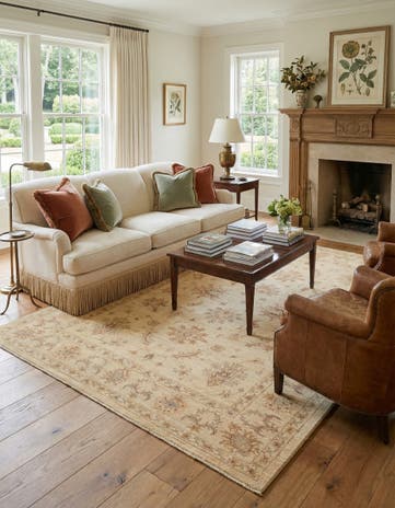 5' 8 x 7' 9 Hand Knotted Peshawar Ziegler Rug