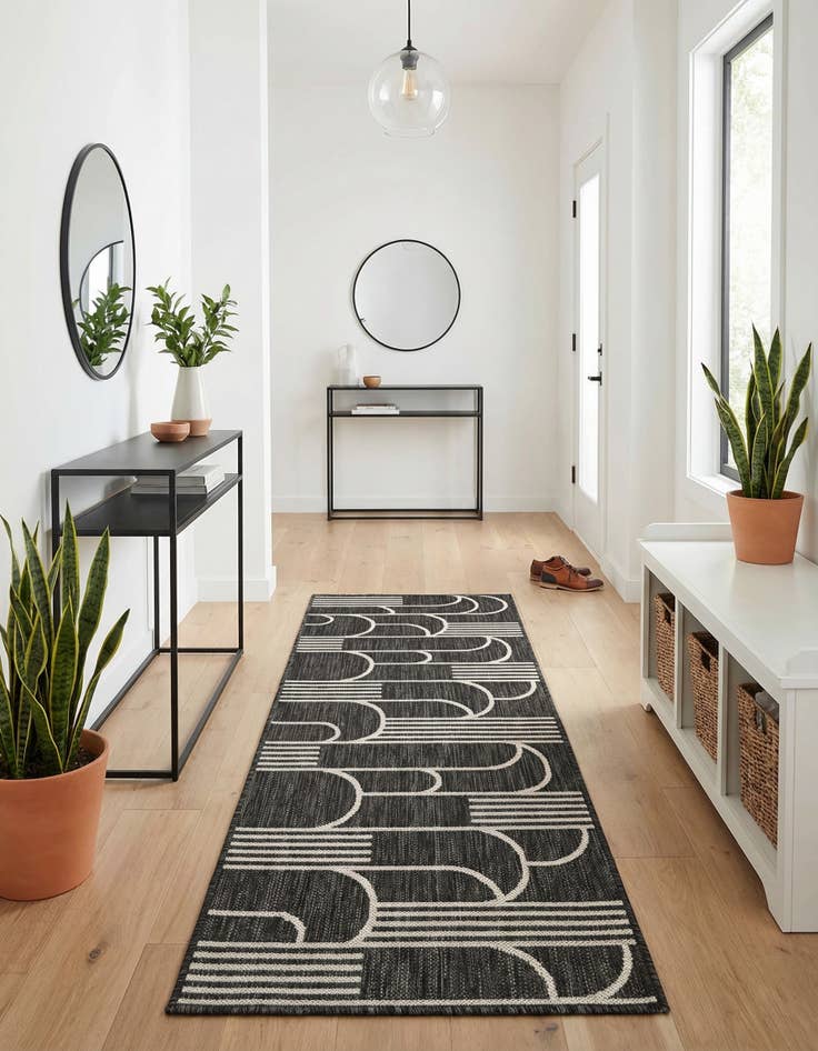 Detail image of 2' x 5' 3  Washable Modern Indoor / Outdoor Runner Rug