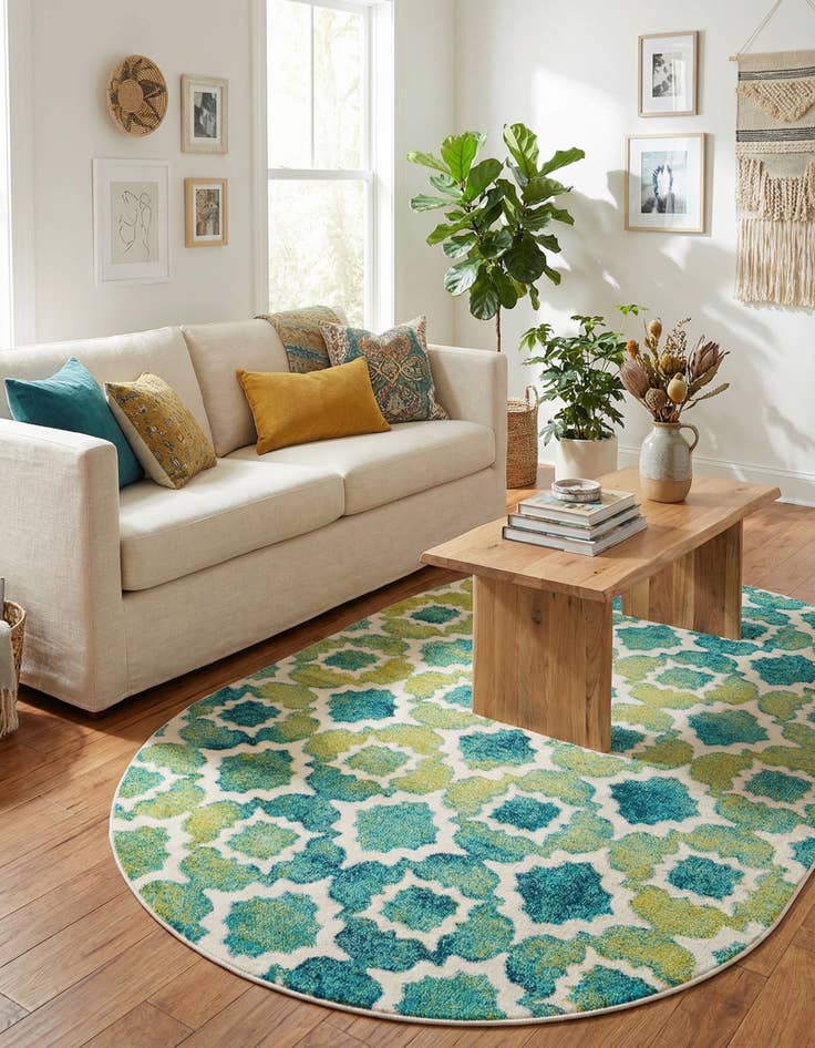 Detail image of 4' x 6' Azalea Oval Rug