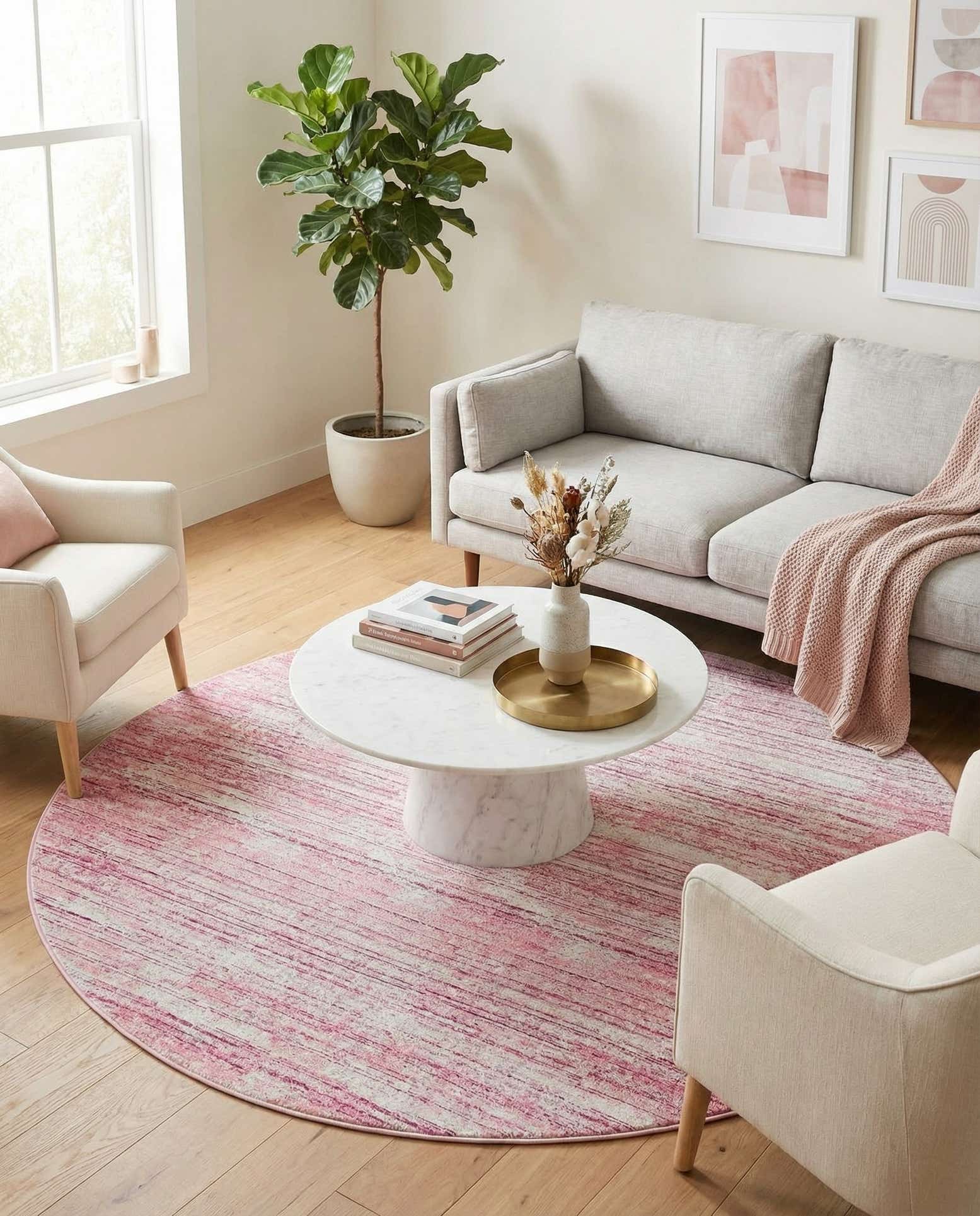240cm x 240cm Uptown Madison Avenue Rond Vloerkleed