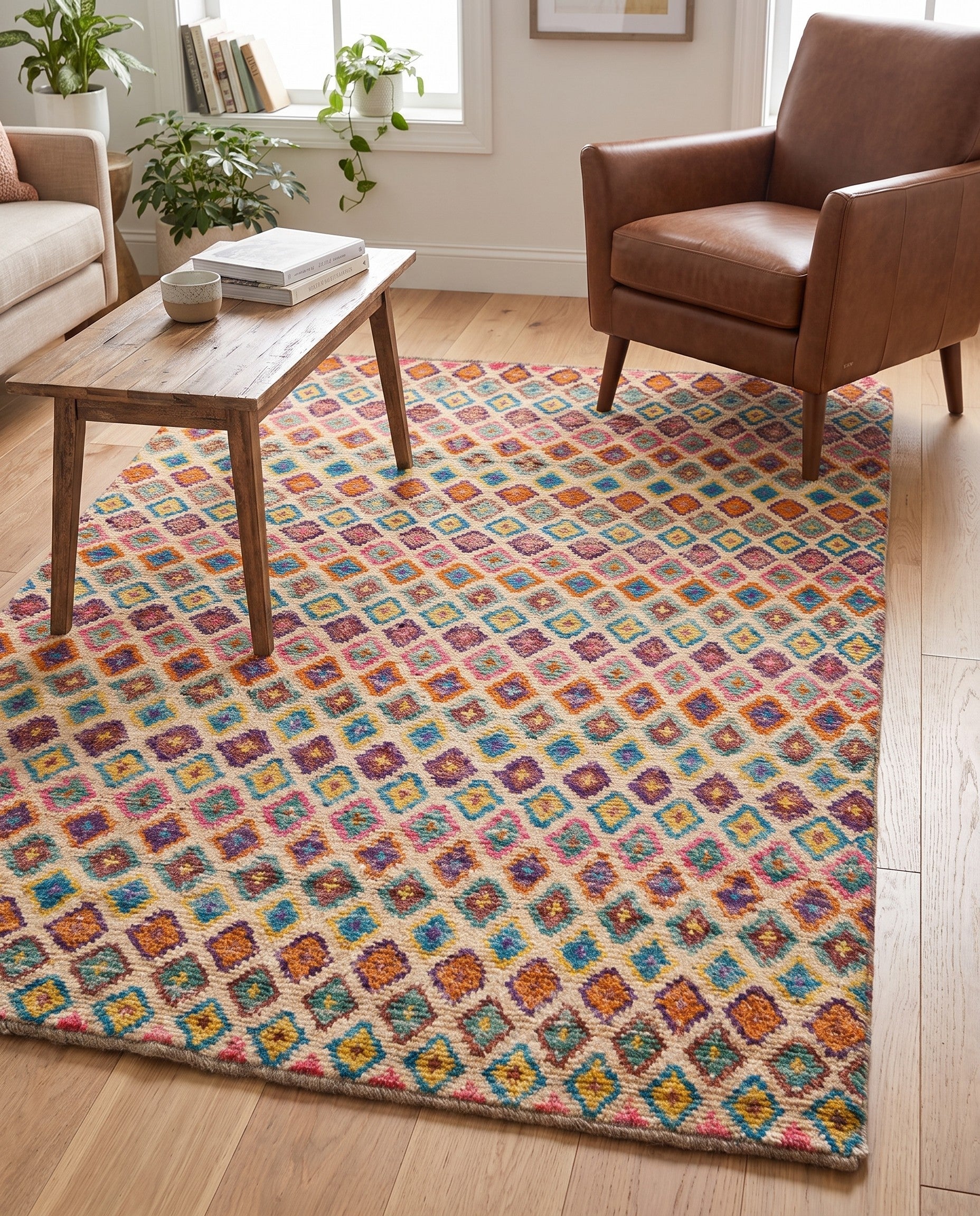 4' 5 x 6' 5 Hand Knotted Balouch Wool Rug