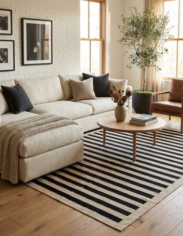 6' 8 x 9' 8 Hand Woven Kilim Modern Wool Rug