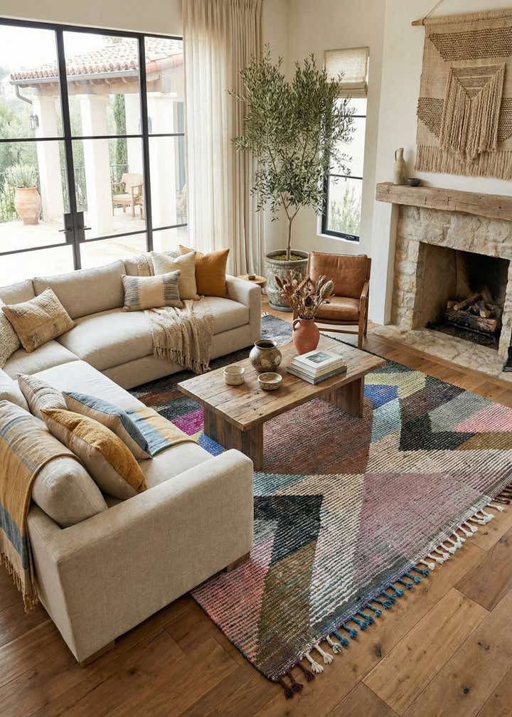 7' 7 x 10' 7 Hand Knotted Moroccan Wool Rug