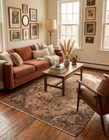 3' 10 x 5' 9 Hand Knotted Ultra Vintage Persian Wool Rug