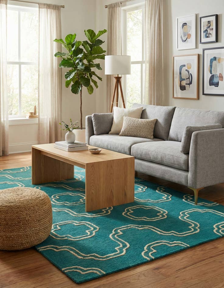 Detail image of 5' 1 x 8' Luna Wool Rug