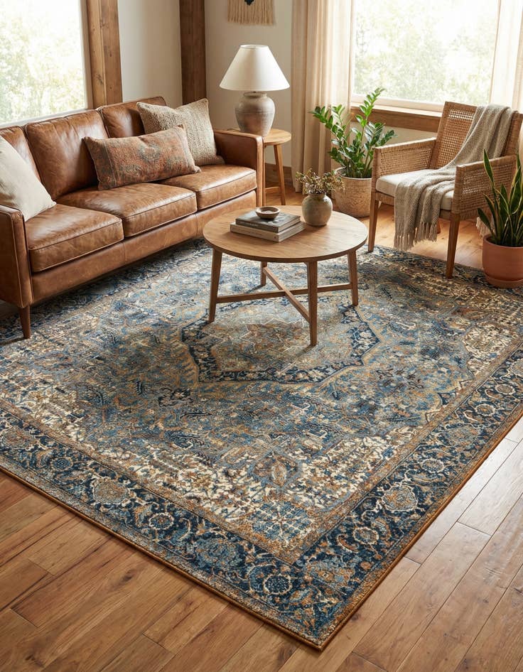 Detail image of 10' x 12' Easy-Clean Traditional Indoor / Outdoor Rug