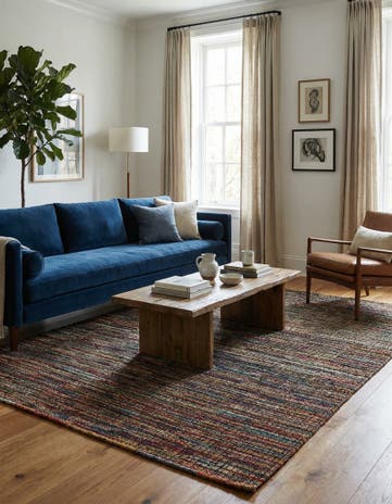5' 3 x 8' Hand Knotted Darya Wool Rug