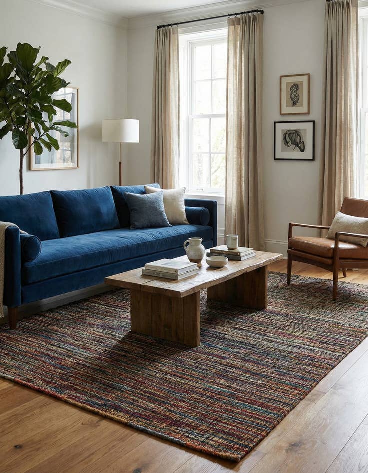 Detail image of 5' 3 x 8'  Hand Knotted Darya Wool Rug