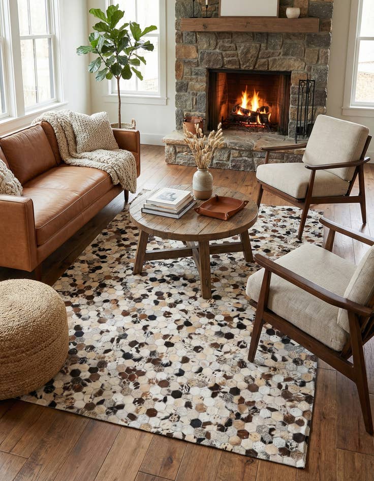 Detail image of  5' 2 x 8' Cowhide Rug