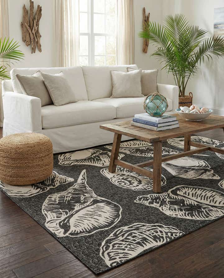 6' x 9' Easy-Clean Coastal Indoor / Outdoor Rug