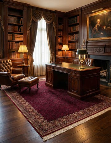 5' 9 x 7' 8 Hand Knotted Mahal Oriental Wool Rug