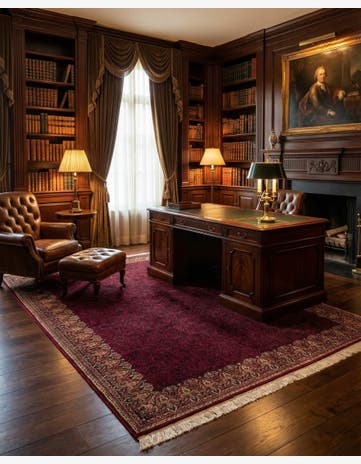 5' 9 x 7' 8 Hand Knotted Mahal Oriental Wool Rug