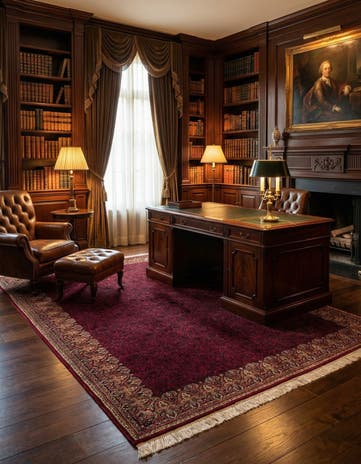 5' 9 x 7' 8 Hand Knotted Mahal Oriental Wool Rug