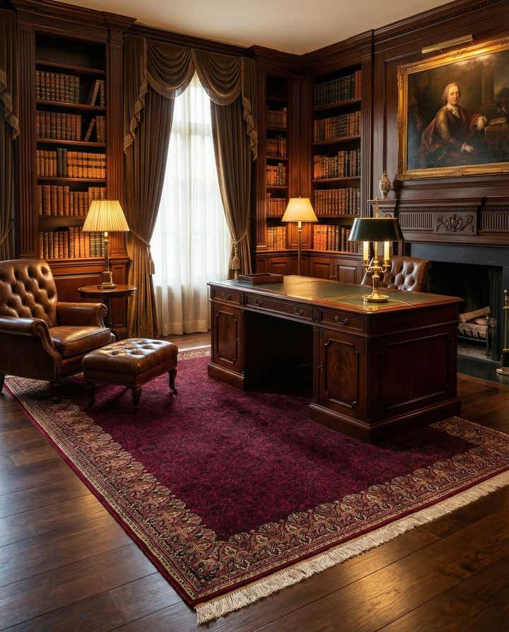 5' 9 x 7' 8 Hand Knotted Mahal Oriental Wool Rug