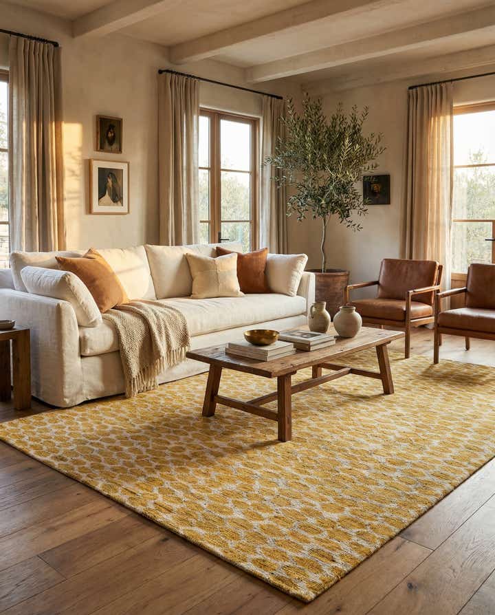 6' 2 x 9' 2 Hand Knotted Moroccan Wool Rug