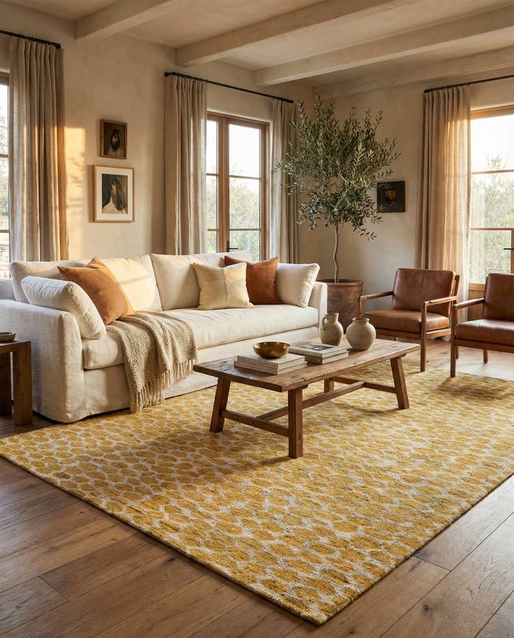 Detail image of 6' 2 x 9' 2 Hand Knotted Moroccan Wool Rug