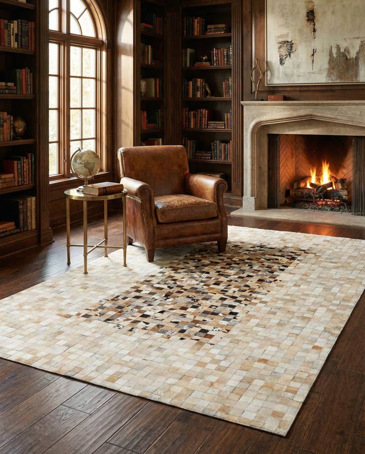 Detail image of 5' x 8' Cowhide Leather Rug