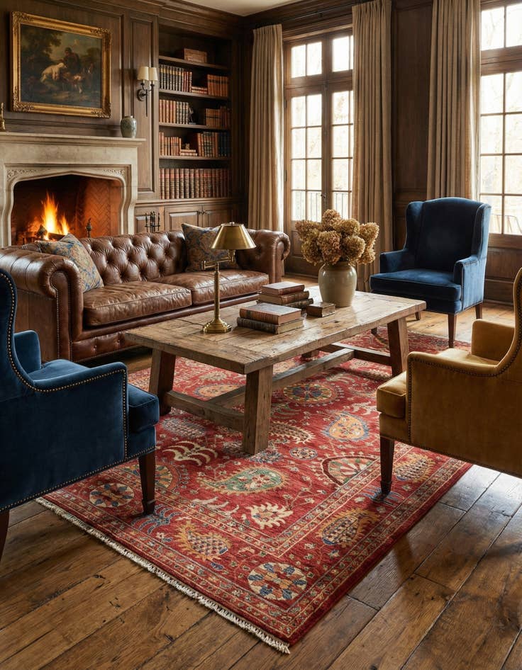 Detail image of 6' 10 x 9' 10  Hand Knotted Ariana Ziegler Rug