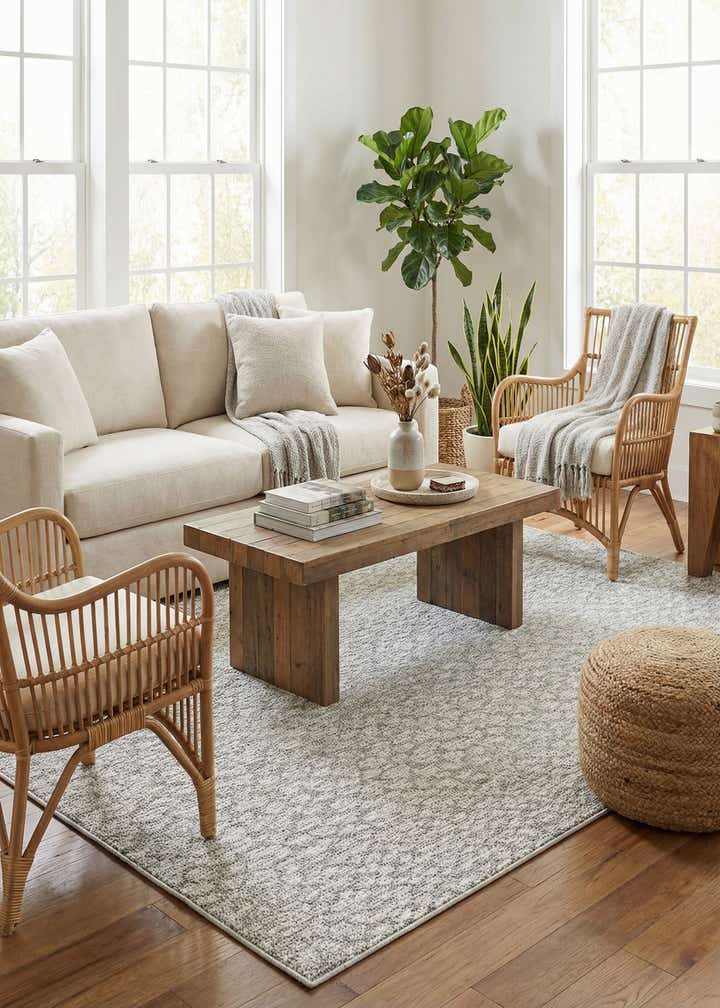 6' 1 x 9' Easy-Clean Safari Indoor / Outdoor Rug