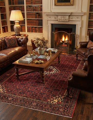 6' 11 x 11' 1 Hamedan Wool Rug