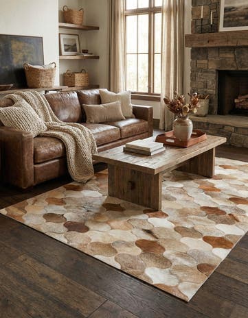 5' x 8' Cowhide Stocks Rug