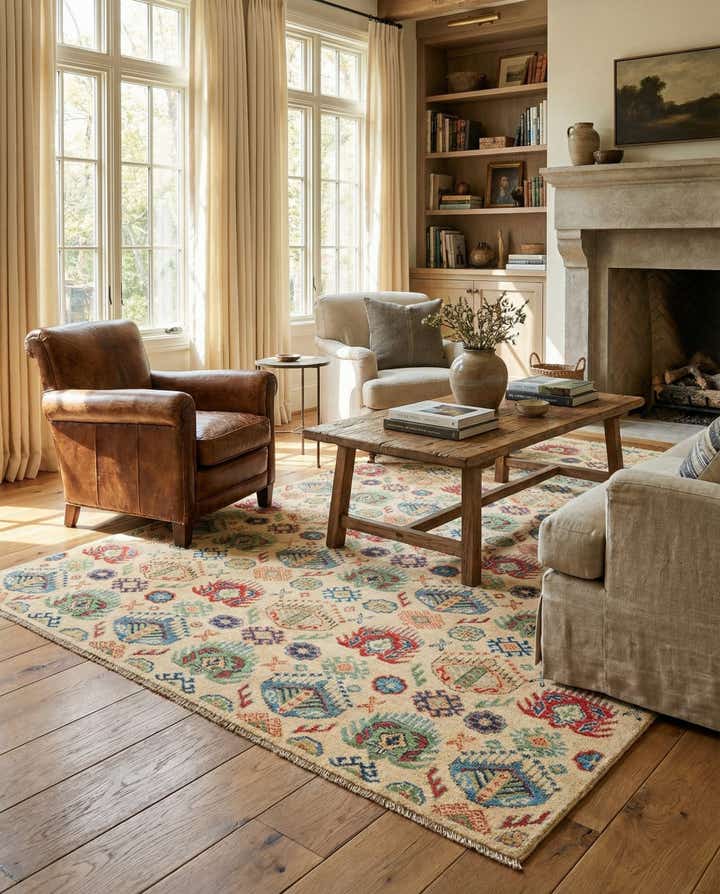 5' 2 x 7' 10 Hand Knotted Kazak Rug