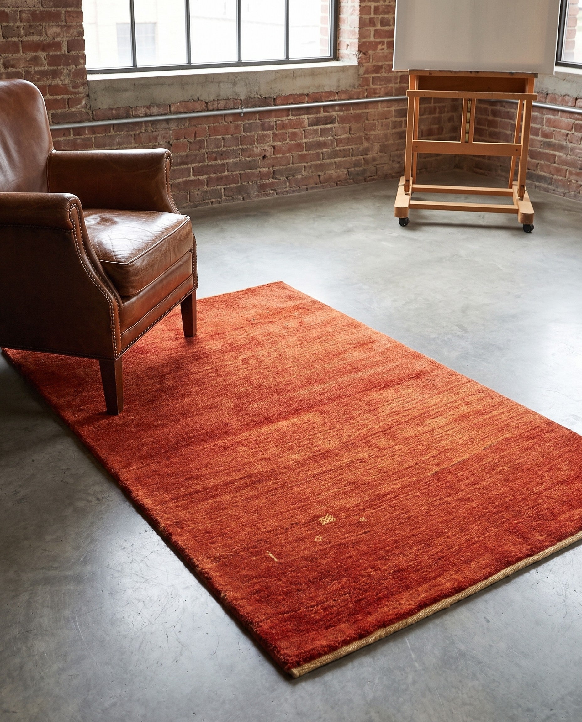 3' 9 x 5' 10 Hand Knotted Gabbeh Persian Wool Rug