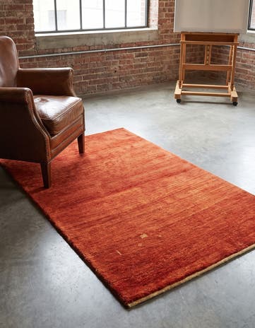3' 9 x 5' 10 Hand Knotted Gabbeh Persian Wool Rug