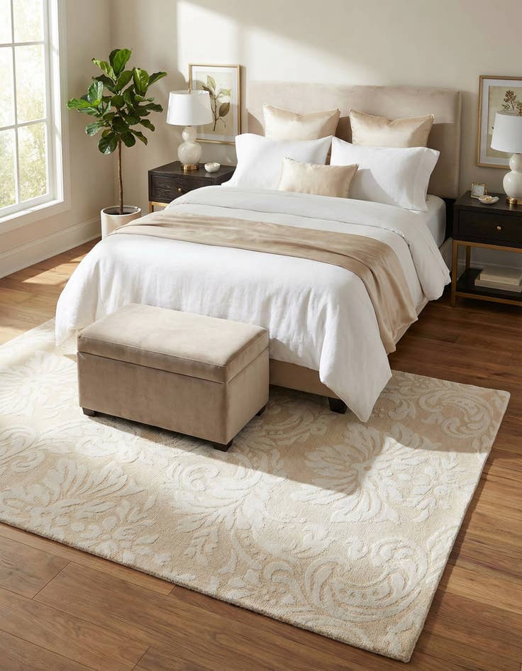 Detail image of 3' 1 x 5'  Hand Knotted Darya Wool Rug