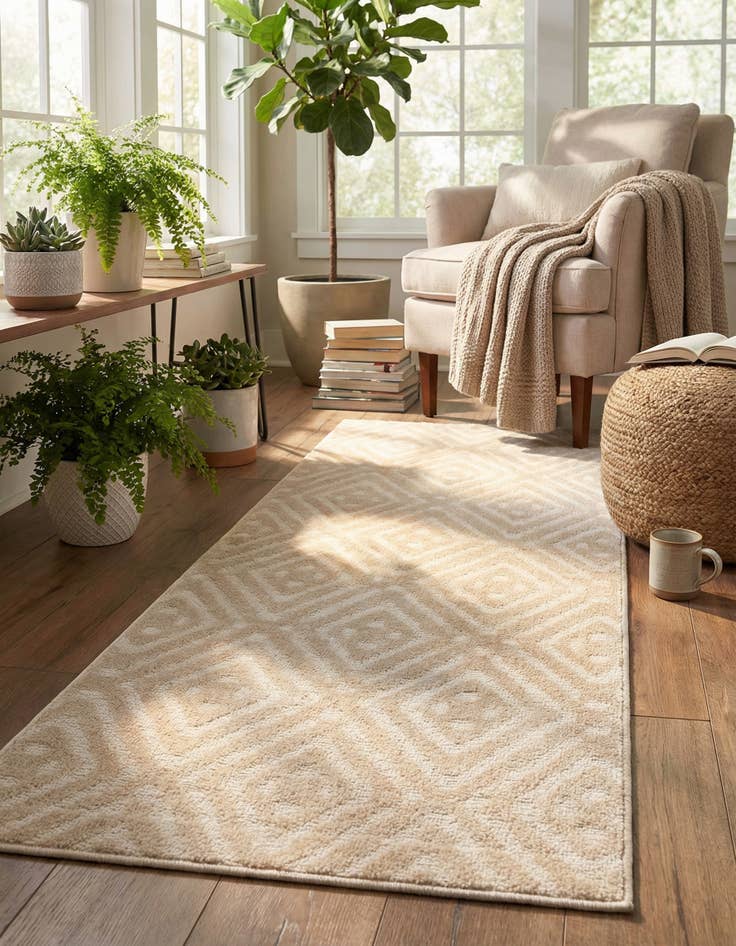 Detail image of 2' x 8'  Washable Sabrina Soto Ella Indoor / Outdoor Runner Rug