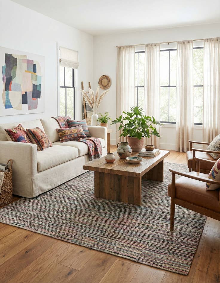 Detail image of  6' x 10' 3  Hand Knotted Darya Wool Rug