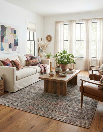 6' x 10' 3 Hand Knotted Darya Wool Rug