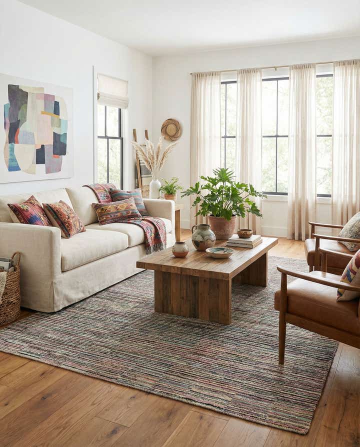 6' x 10' 3 Hand Knotted Darya Wool Rug