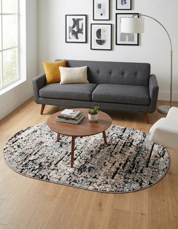 Gray Tucson Oval Rug