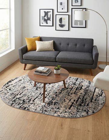 Gray Tucson Oval Rug