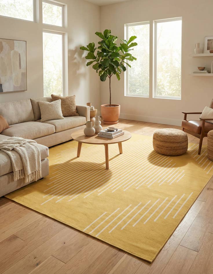 Detail image of  13' x 13'  Washable Modern Indoor / Outdoor Square Rug