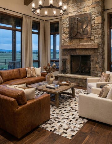 7' 11 x 9' 10 Cowhide Stocks Rug