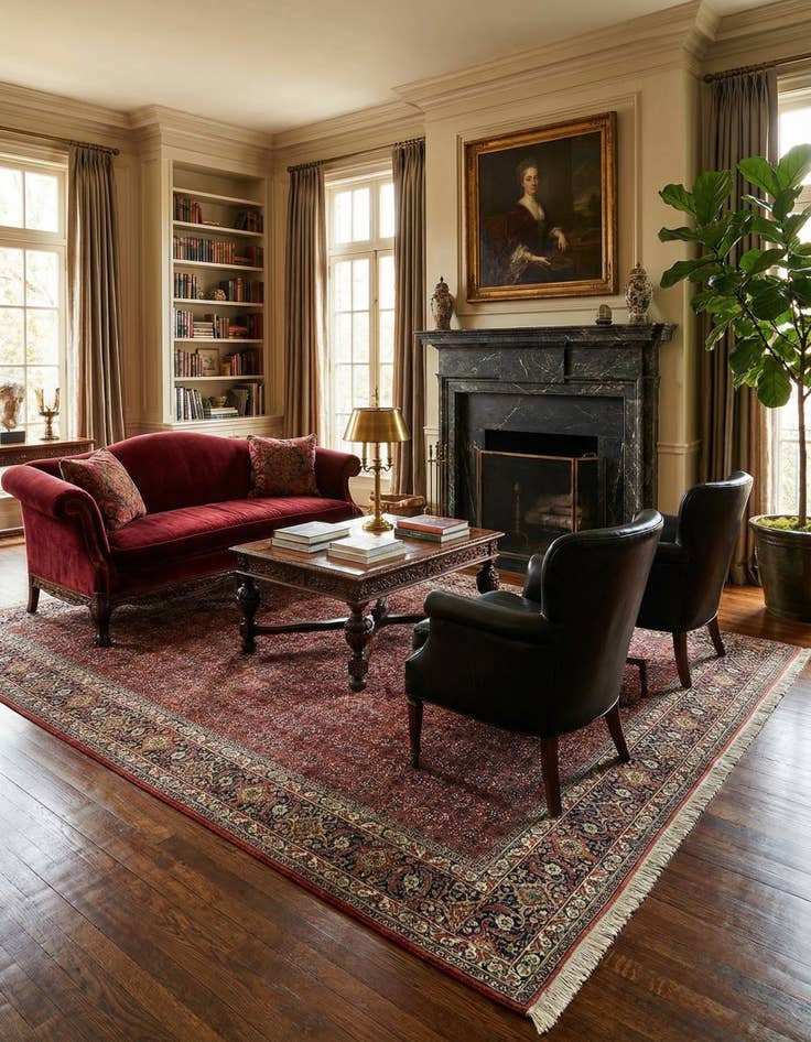 Detail image of  6' 10 x 10'  Hand Knotted Bidjar Persian Wool Rug