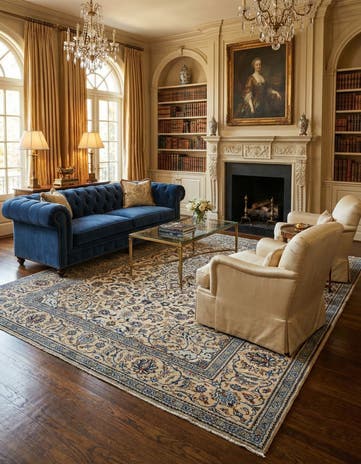 8' x 11' 1 Kashan Wool Rug