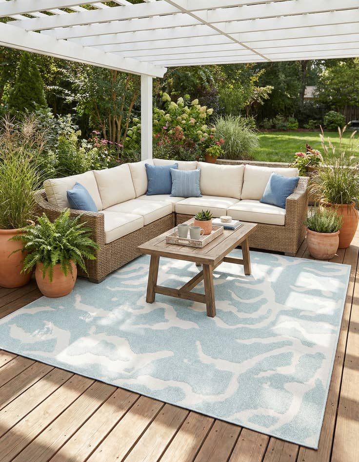 Detail image of 7' 10 x 7' 10  Washable Sabrina Soto Indoor / Outdoor Square Rug