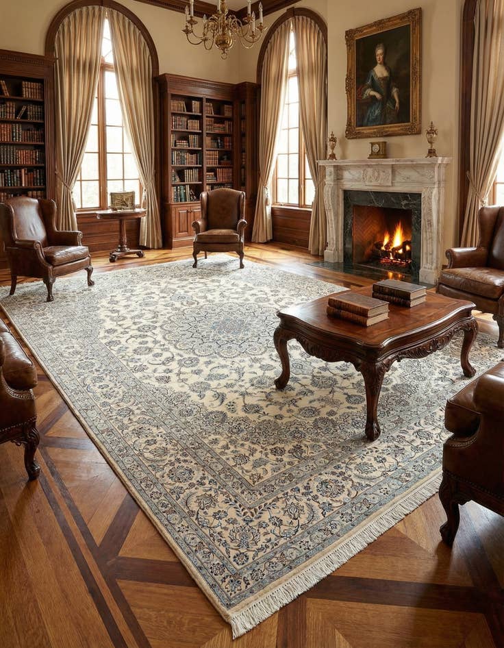 Detail image of 11' 6 x 16' 5 Nain Wool Rug