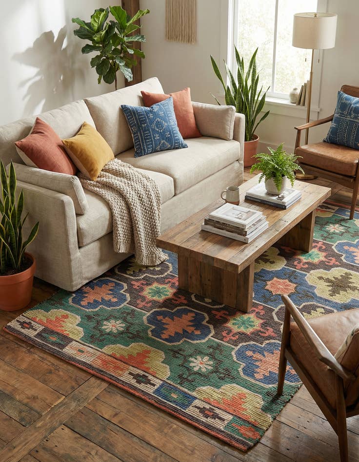 Detail image of  6' 1 x 9' Chenille Jute Rug