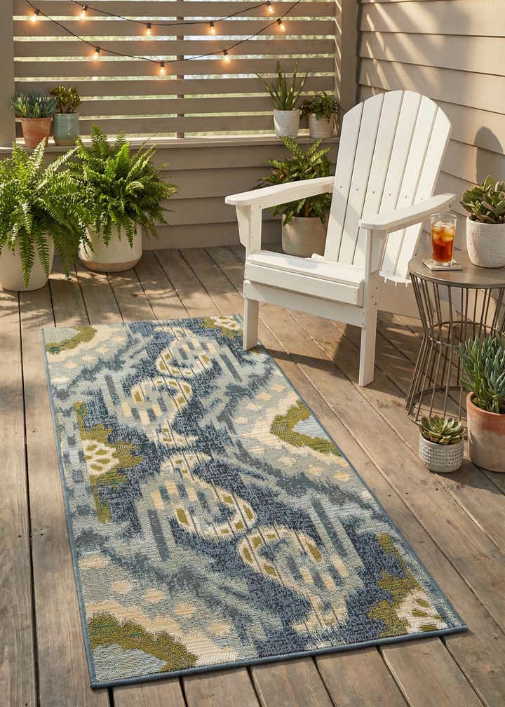 2' x 4' Easy-Clean Modern Indoor / Outdoor Runner Rug